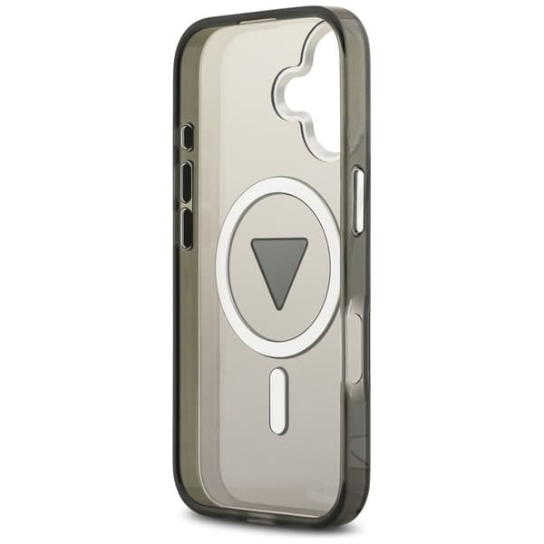 Guess IML Gradient Triangle Logo MagSafe -kotelo iPhone 17:lle, musta