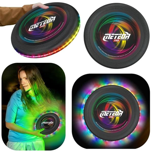Flyvende diskfrisbee til at kaste glødende UFO LED 12 farver