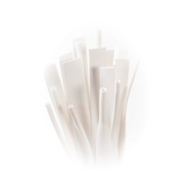 Självslocknande krympslang 19 - 9,5 mm vit 1m