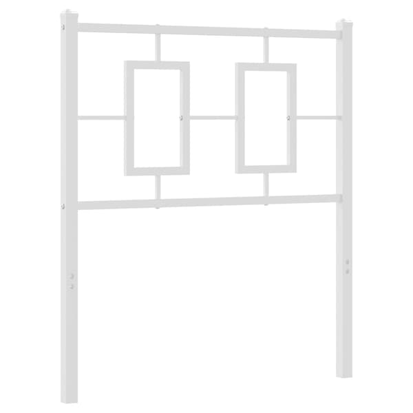 vidaXL metalsengegavl hvid 75 cm