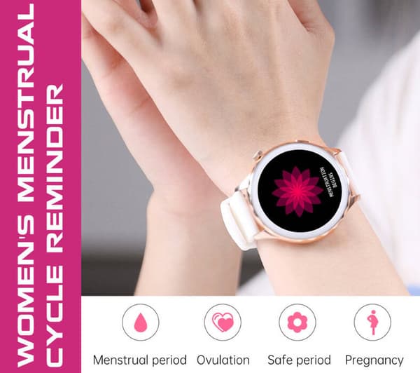 Damsk smartwatch Rubicon RNCF02 - Samtal, Extra rem (sr048b)
