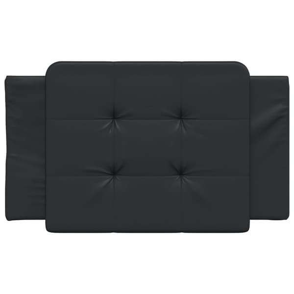 vidaXL hovedgærdehynde, sort, 80 cm, kunstlæder
