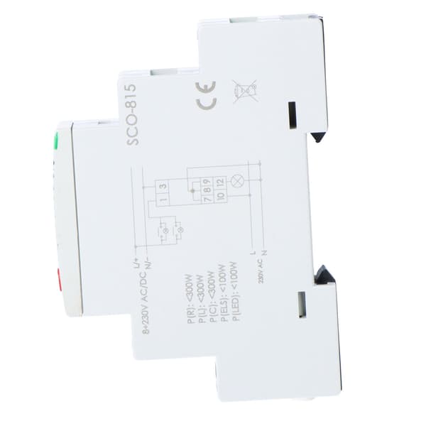 Universal lysdæmper (R, L, C, ESL), 1 modul, DIN-skinnemontering, strømforsyning