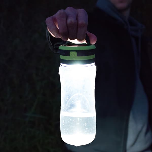 Gregster Transparent Flaske M 600 ml SOLAR LED