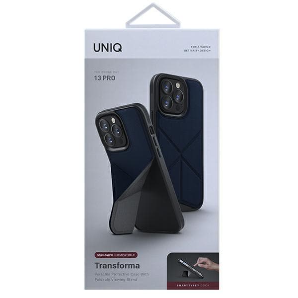 UNIQ Transforma MagSafe Stand-cover til iPhone 13 Pro / 13, blå