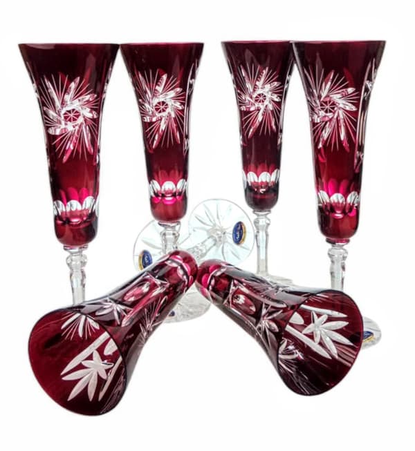 Ruby Crystal Champagneglas 170 ml Olivenkværn