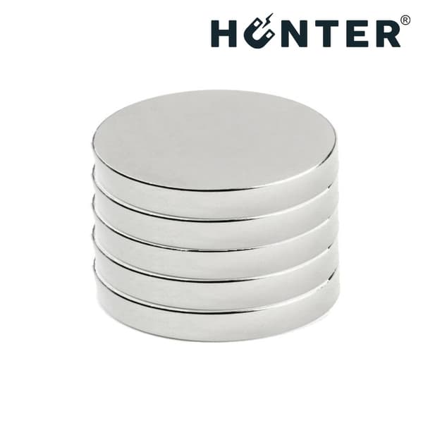 Hunter neodymcylindermagneter 30x5 mm stærk, rund skive