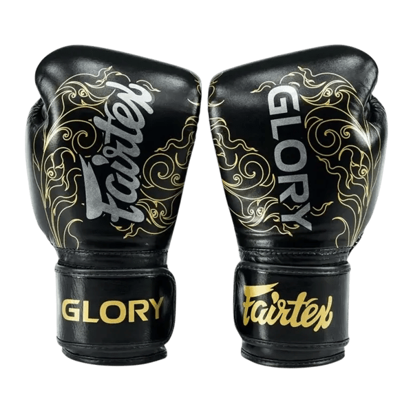 Fairtex Glory Kickboxing Konkurrence Træningsboksehandsker 12OZ Sort/Guld
