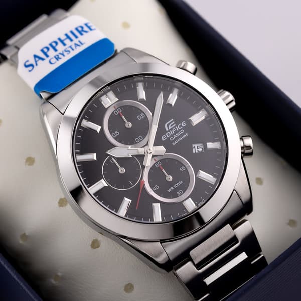 Miesten kello Casio EDIFICE Kronografi EFB-710D-1A ja laatikko