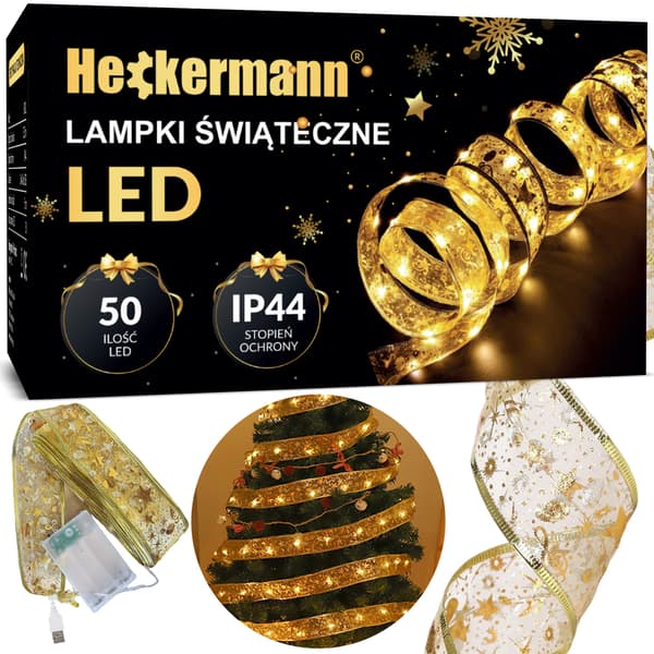Heckermann 800L varm LED julelyskæde