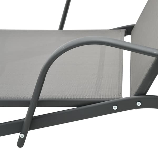 vidaXL liggestol, stål og tekstil