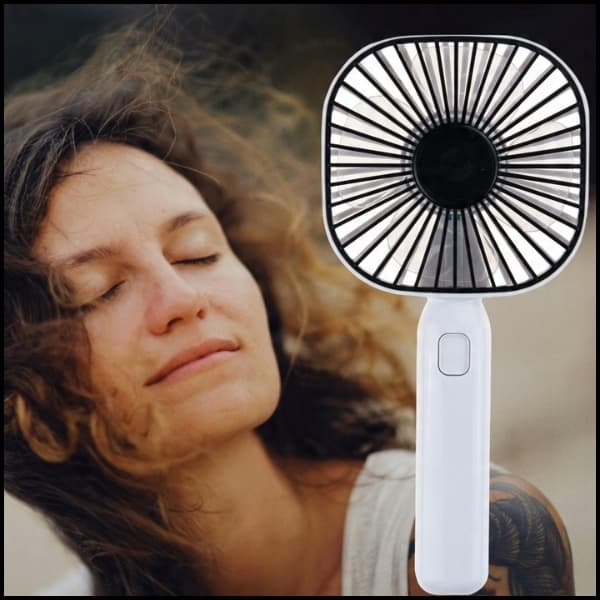 VENTILATOR MINI HÅNDVENTILATOR REJSE STRANDSKRIVEBORD USB