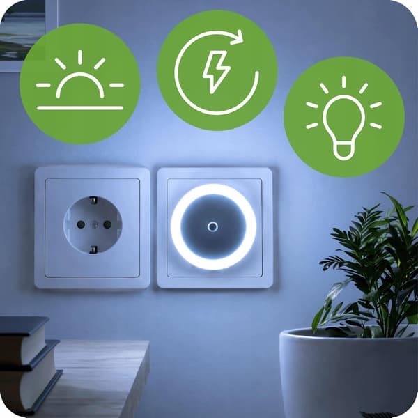 LED-natlampe til soveværelset med skumringssensor til børn