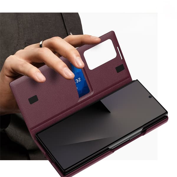 Samsung Galaxy Z Fold7 Smart View Plånboksfodral, Vinröd
