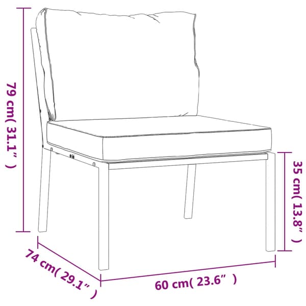 vidaXL Trädgårdsstolar med sanddynor, 2 st, 60x74x79 cm