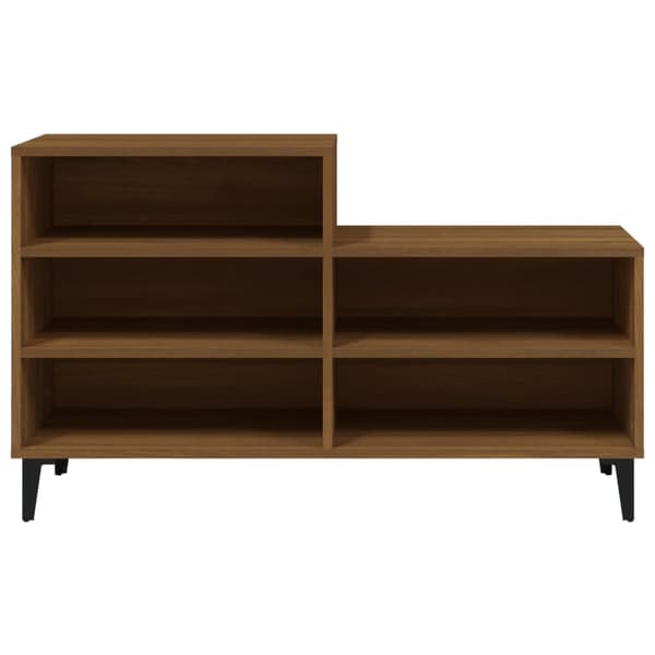 vidaXL skoskab brunt egetræ 102x36x60 cm