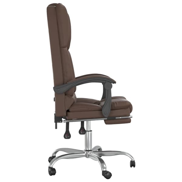 vidaXL Massagestol brun konstläder