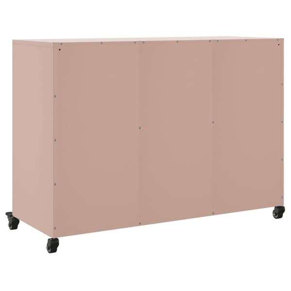 vidaXL skab, lyserød, 100,5x39x72 cm, stål