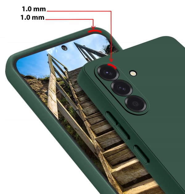 Samsung A36 5G Cover Sæt | Mat Grøn Silikone Slim + 2 GLAS