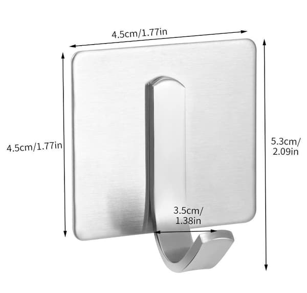 Itseliimautuvat koukut 45x45 mm pyyheripustimet