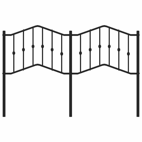 vidaXL metalsengegavl sort 150 cm