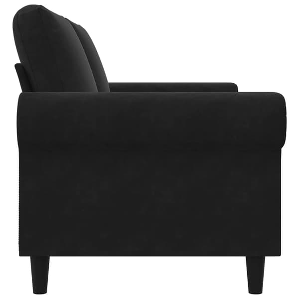 vidaXL 2-sitssoffa, svart, 140 cm, klädd i sammet