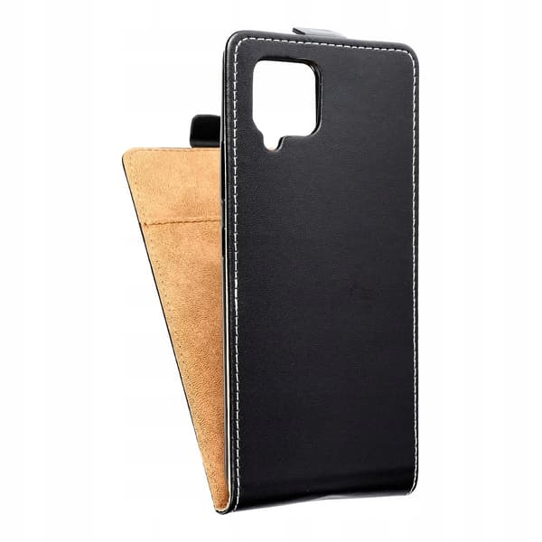 ETUI TIL SAMSUNG A42 5G FLEXI HOLSTER MED LÅSNING VERTIKALT SORT + GLAS