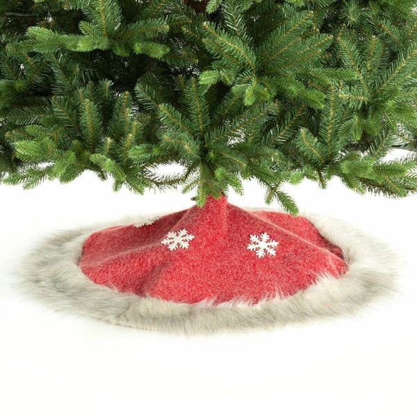 Röd julgransmatta 100 cm