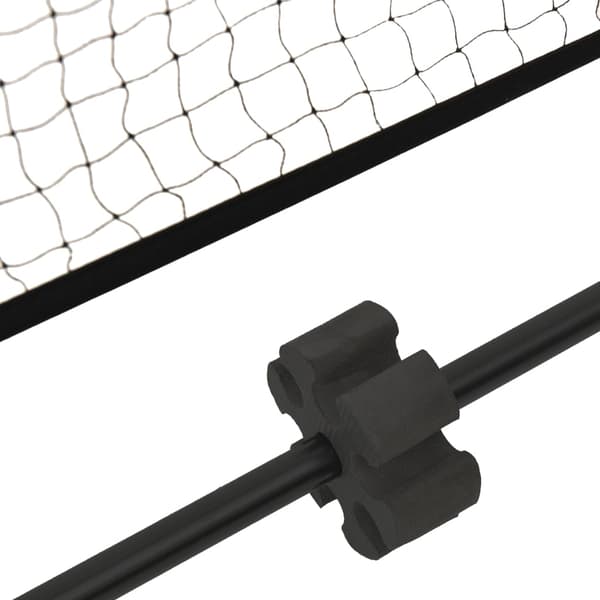 vidaXL tennisnet, sort og rød, 400x100x87 cm, polyester