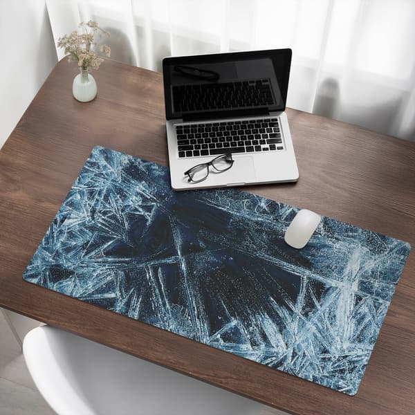 Dekorativ laptopskrivebordsmatte med ismønster, 100x50 cm