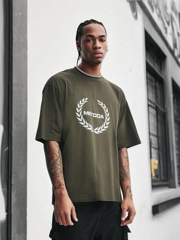 Olive Method Sport Laurel Oversized Kortærmet T-shirt L