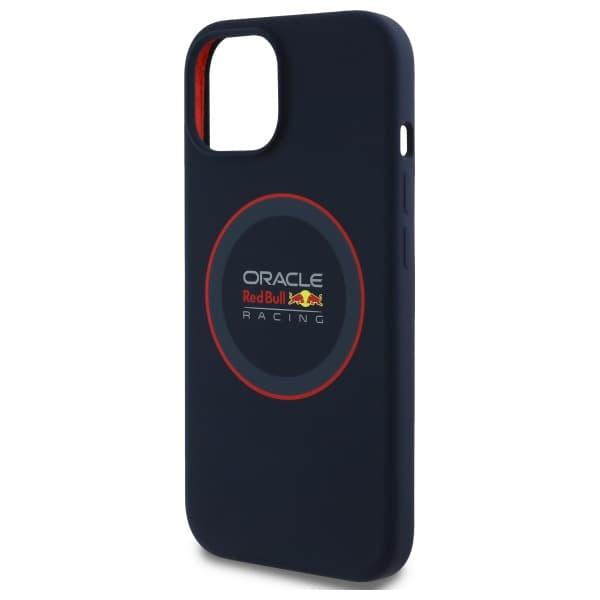 Red Bull Silikone Red Ring MagSafe-etui til iPhone 14, Marineblå