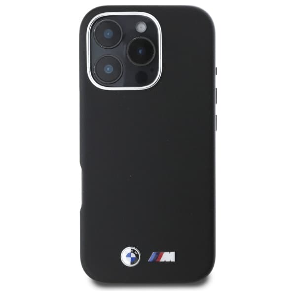 BMW M Smooth Full Wrapped Metal cover til iPhone 16 Pro Max, sort