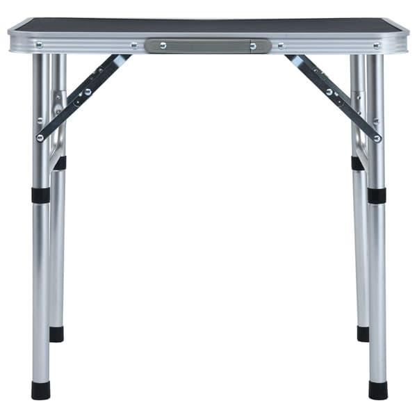 vidaXL foldbart campingbord grå aluminium 60x45 cm