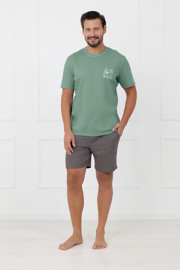 Herrpyjamas med kort ärm, korta byxor Active S