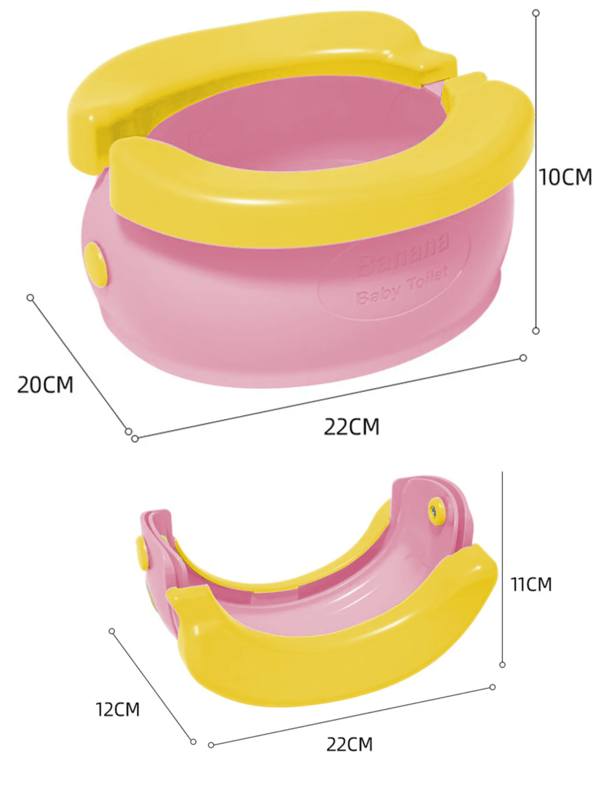 Bærbart, foldbart urinal, bananrosa farve [DG-NC1-ROZ]