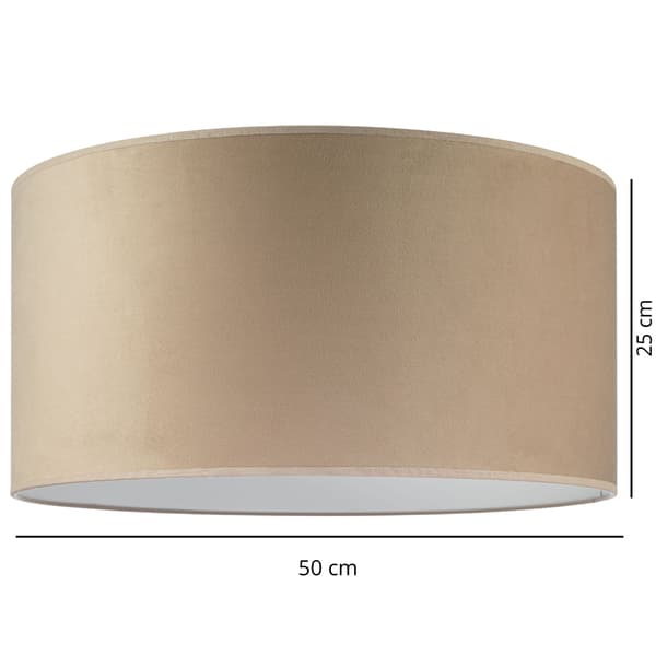 Tornado lampskärm rund 50 sammet cappuccino