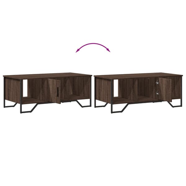 vidaXL sofabord brunt egetræ 100x51x40 cm
