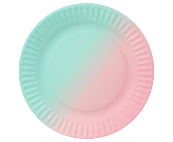 Ombre papperstallrikar 18 cm 6 st