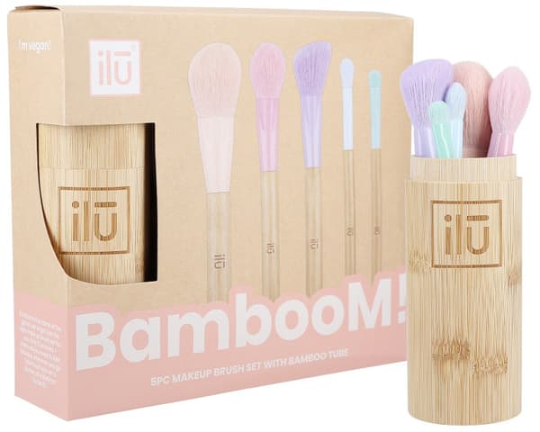 Ilu Mu Brush Bambusrør Makeupbørstesæt + 5 børster