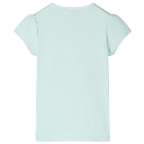 Barn-T-shirt, halvärmad, mintgrön, 128