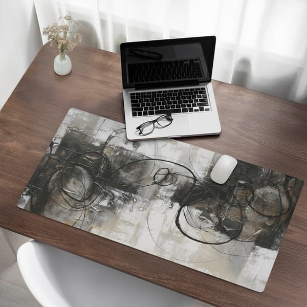 Skridsikker gamingmusemåtte med abstrakte linjer 100x50 cm
