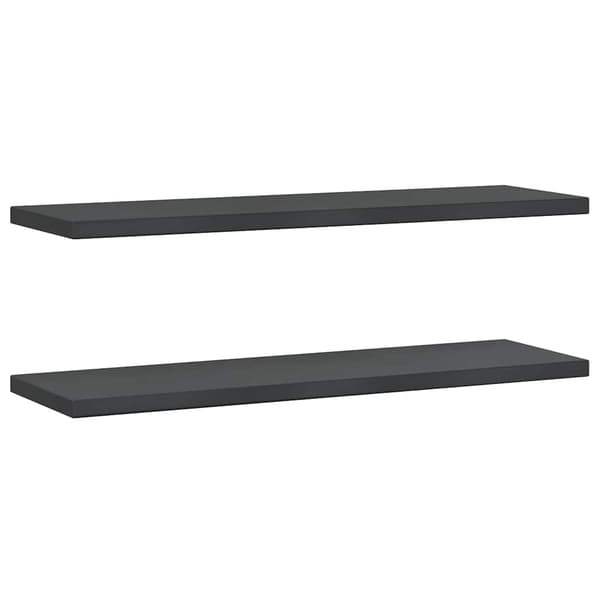 vidaXL væghylder, 2 stk., 100x30x3 cm, sort rustfrit stål