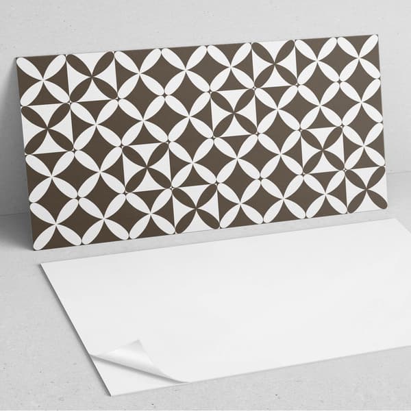 Vinylplattset med abstrakt geometriskt mönster för sovrum 6x60x30 cm