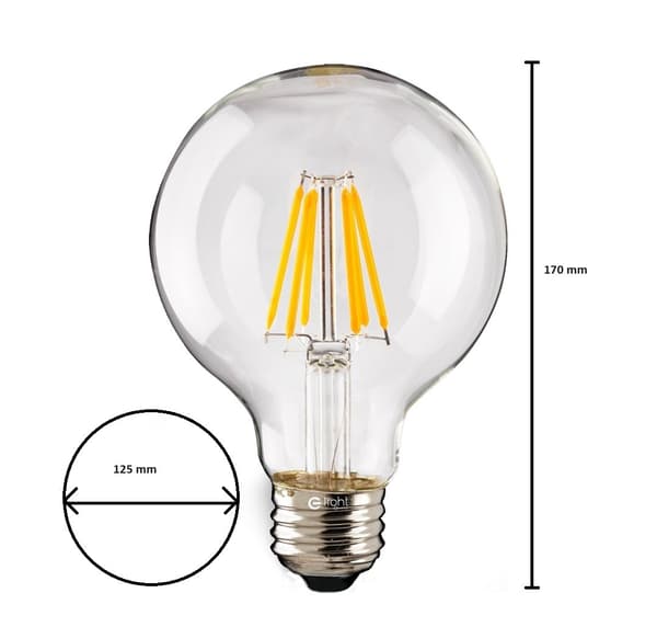 LED-glödlampa 7W G120 E27