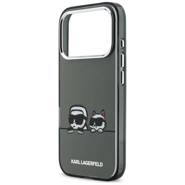 Karl Lagerfeld IML Karl & Choupette Peekaboo Logo MagSafe-etui til iPhone 17 Pro Max, sort