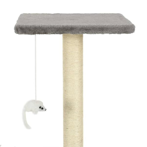vidaXL kradsetræ til katte med sisalstolper 95 cm grå