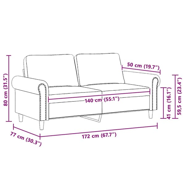 vidaXL 2-sitssoffa mörkgrön 140 cm klädd i sammet
