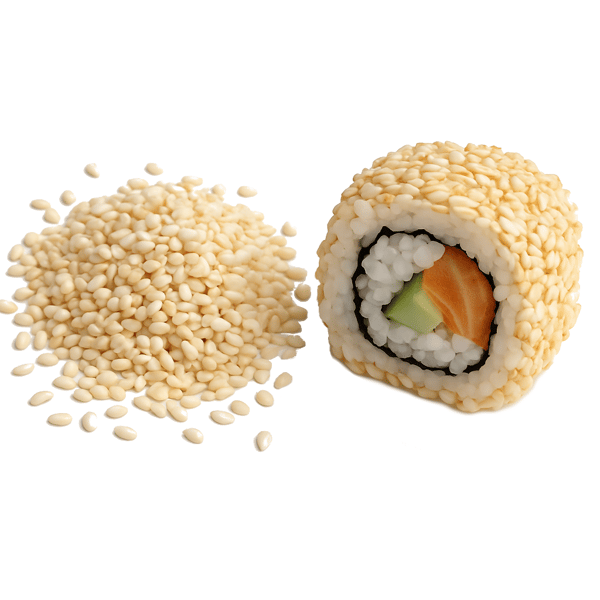 Hvide sesamfrø, afskallede, 100 g, perfekte til at pynte retter