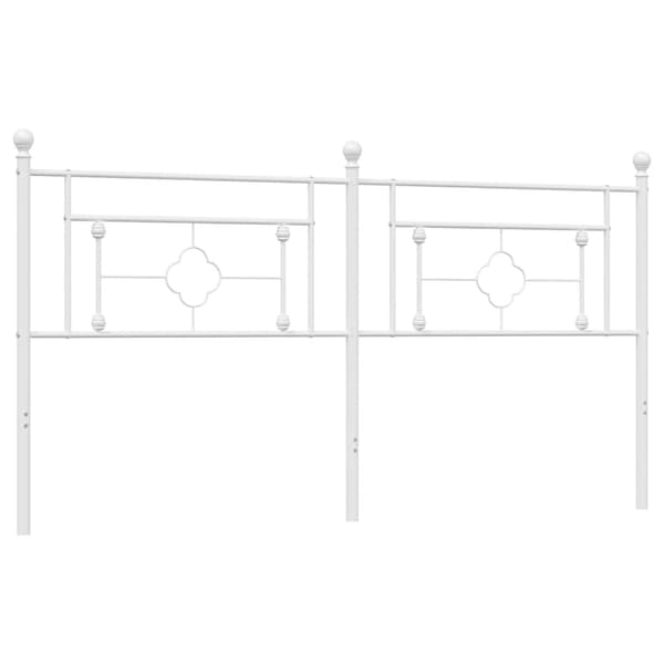 vidaXL Sänggavel i metall vit 180 cm
